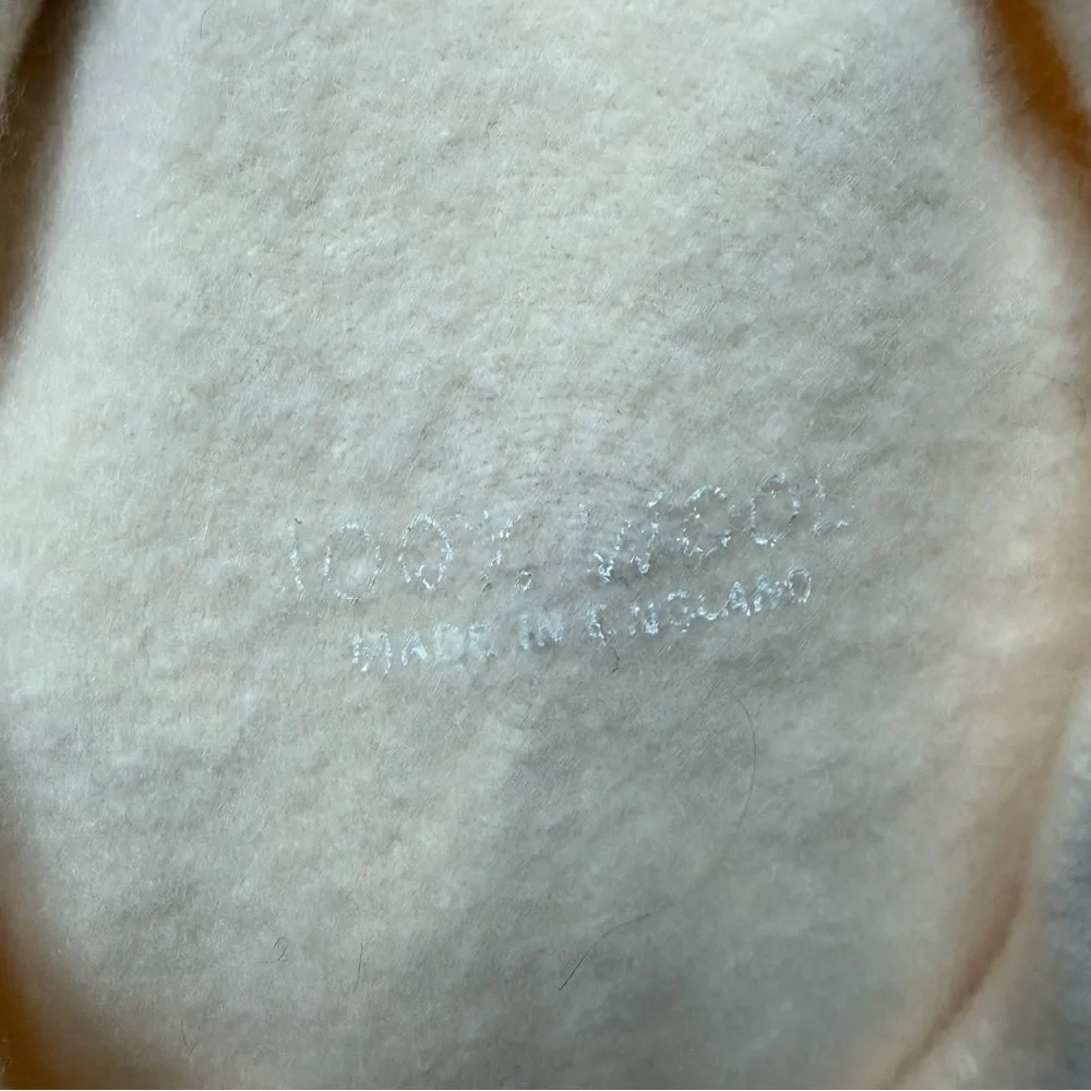 VINTAGE- 100% Wool Beret Made in England Cream Color - Picture 3 of 3